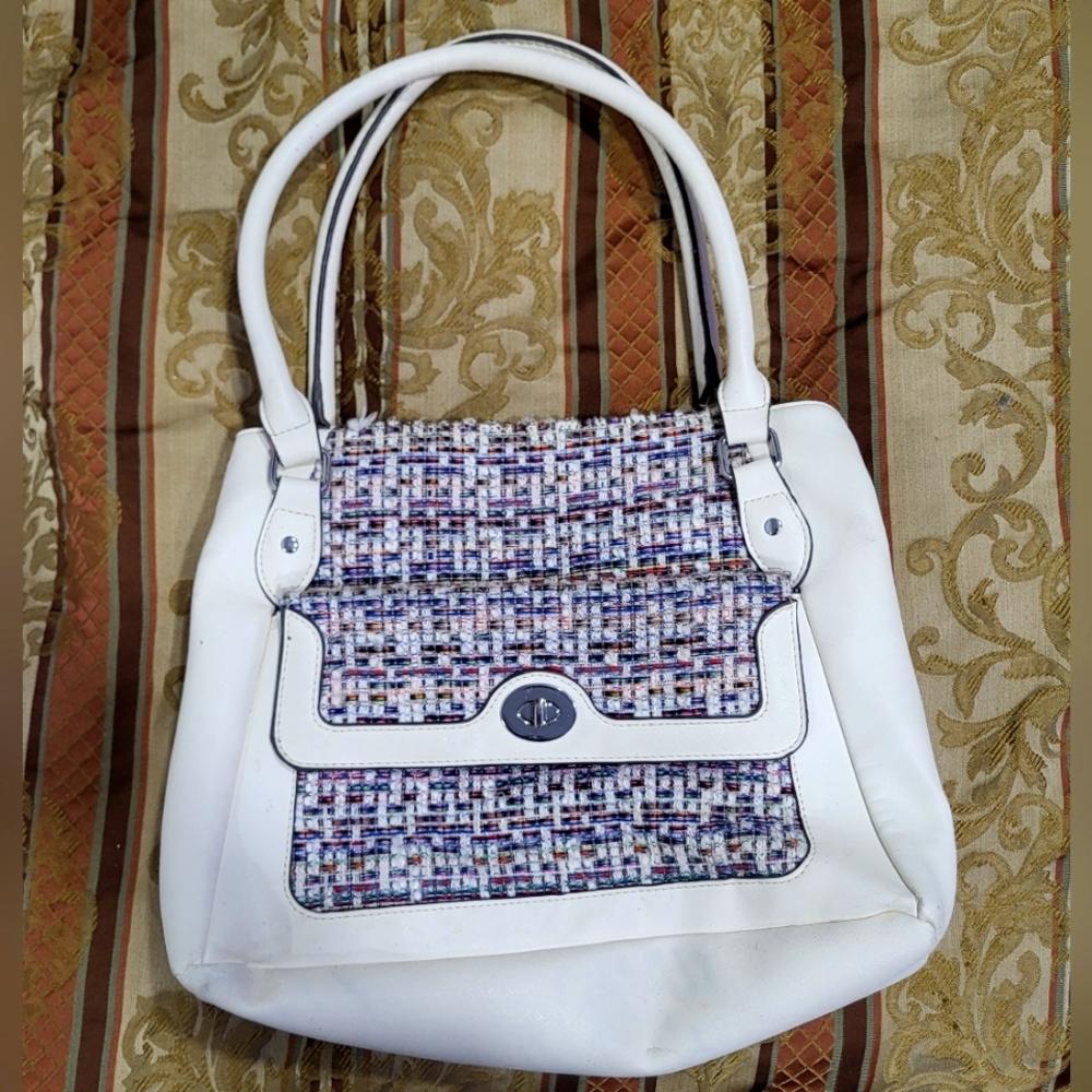 White double-sided large handbag